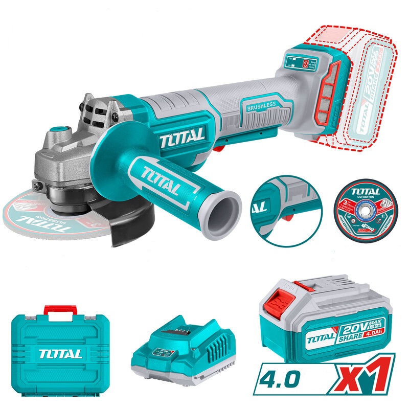 125587 amoladora inalambrica 20v total