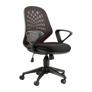 Silla de oficina respaldo bajo negro Consumer
