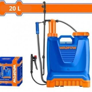 pulverizador tanque de 20 litros color azul y naranja