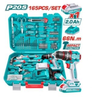 kit taladro Percutor 20v 66Nm 165Pcs Total