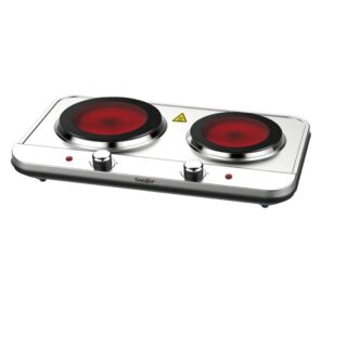 Cocina electrica infrarroja 2000w 2Q Inoxidable SONIFER