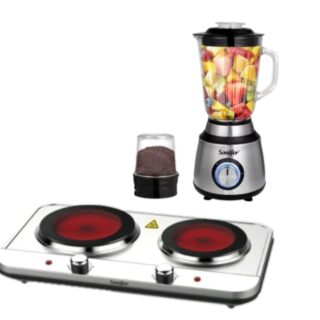 Cocina electrica infrarrojo 2Q mas licuadora 600w SONIFER