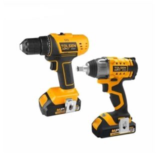 Kit taladro 20v atornillador mas llave de impacto 300Nm Tolsen