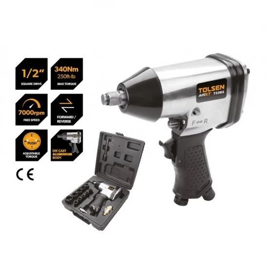 Llave neumatica 340Nm set 17 Pcs Tolsen