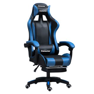 Silla giratoria Gamer con reposapiés AZ/NE Consumer