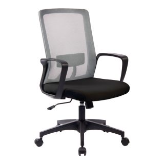 Silla para oficina giratoria gris Consumer