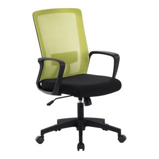 Silla para oficina giratoria verde Consumer