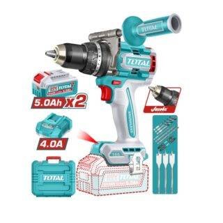 Taladro percutor a bateria 13mm 20v BL 166Nm Total