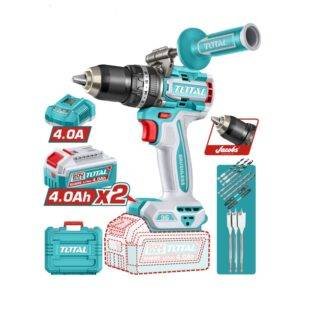 Taladro percutor a bateria 20v con mango BL 96Nm Total