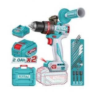 Taladro percutor a bateria 42v BL 99Nm Total