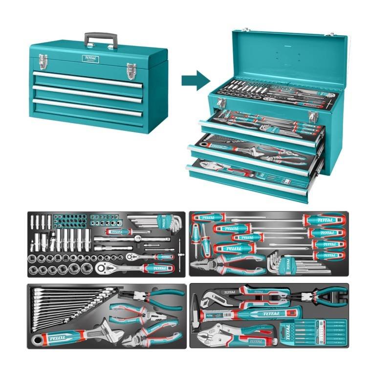 Kit de herramientas caja metalica 136 Pcs Total