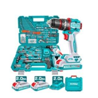 Taladro percutor 20v Kit 218 piezas Total